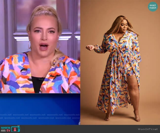 Nina Parker Printed Dress worn by Meghan McCain on The View