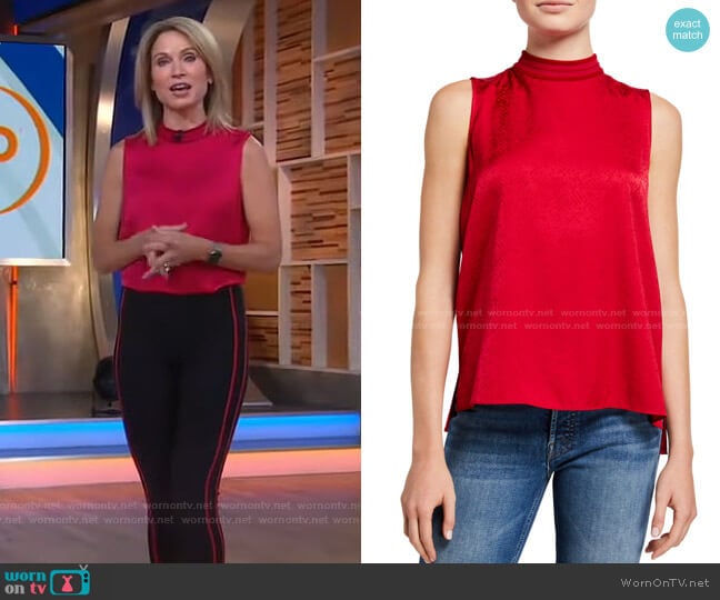 Rag & Bone Letti Sleeveless Blouse worn by Amy Robach on Good Morning America