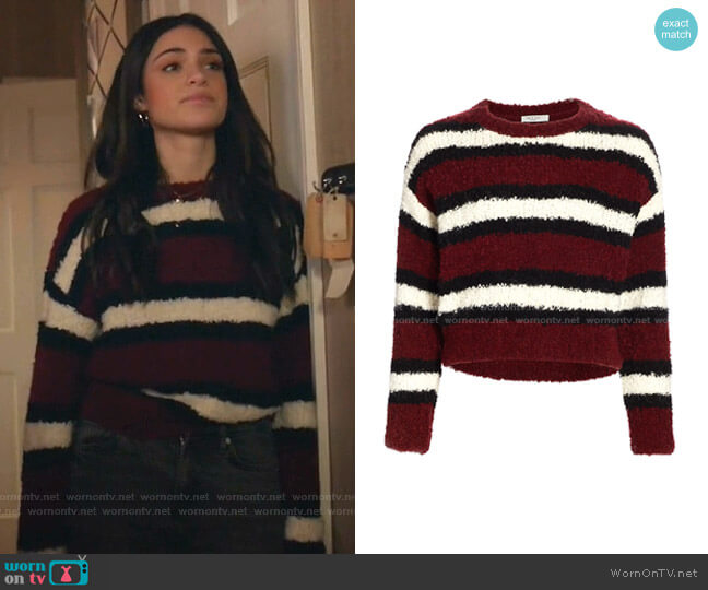 Rag & Bone Robyn Stripe Sweater worn by Olive Stone (Luna Blaise) on Manifest