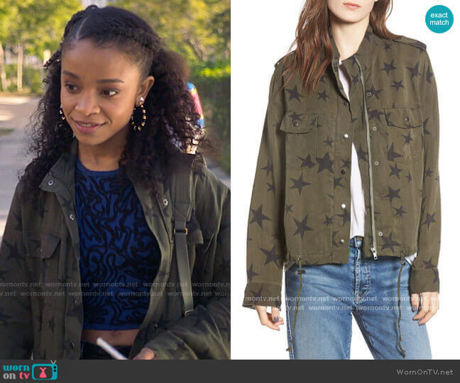 Rails Collins Star Jacket worn by Mia Brooks (Rachel Hilson) on Love Victor