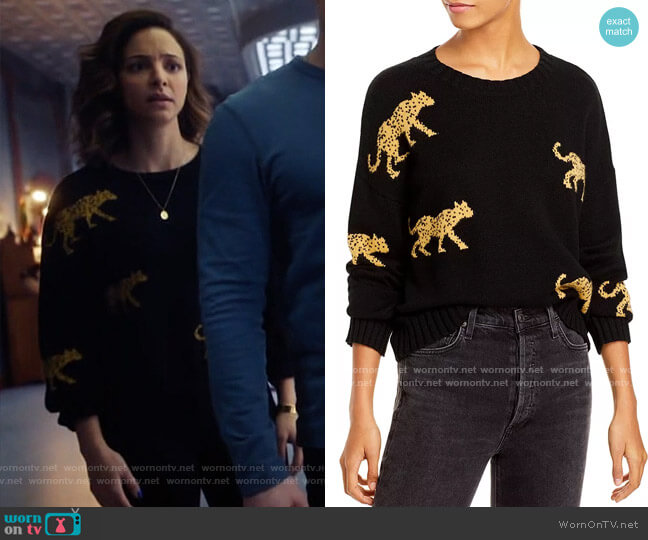Rails Perci Sweater in Black Jungle Cat worn by Zari Tomaz (Tala Ashe) on Legends of Tomorrow