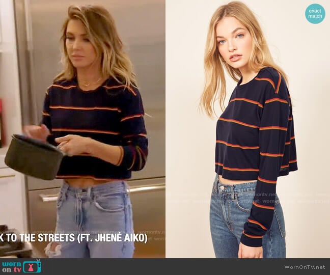 Reformation Chloe Stripe Top worn by Audrina Patridge (Audrina Patridge) on The Hills New Beginnings