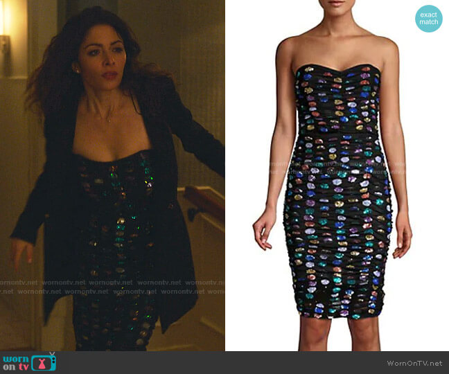 Retrofête Rachel Strapless Dress worn by Billie Connelly (Sara Shari) on Sex/Life