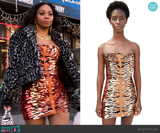 Retrofete Aurora Sequin Dress worn by Renee Ross (Bresha Webb) on Run the World