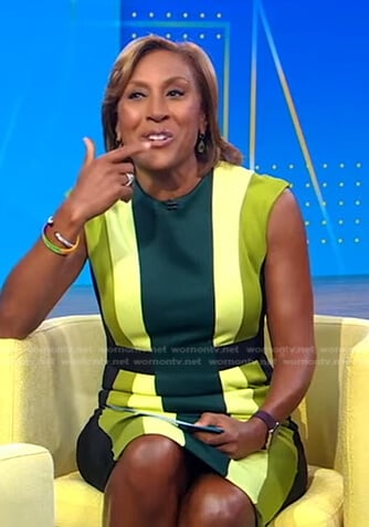 Robin’s green striped dress on Good Morning America