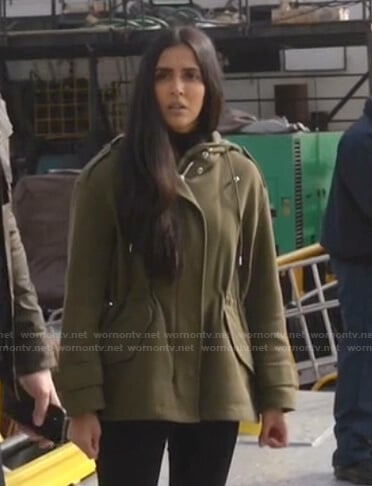 Saanvi’s green hooded jacket on Manifest