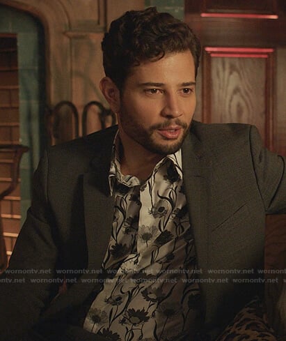 Sam’s white floral shirt on Dynasty