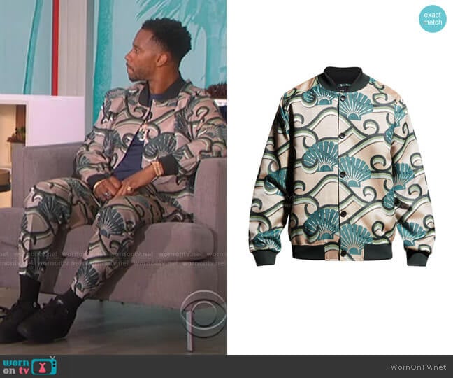 Scotch & Soda Shell Jacquard Bomber Jacket