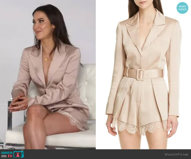 Self Portrait Lace Trim Blazer Romper