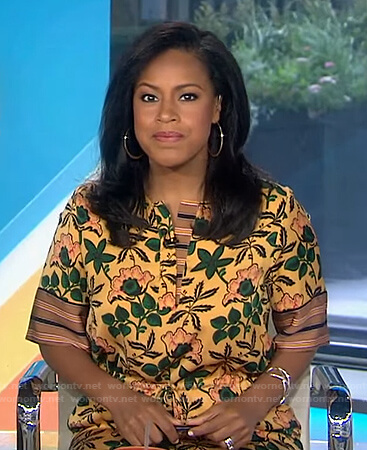 Sheinelle’s yellow floral dress on Today