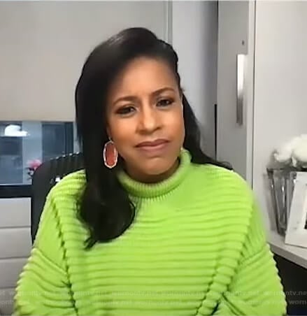 Sheinelle’s yellow ribbed sweater on Today