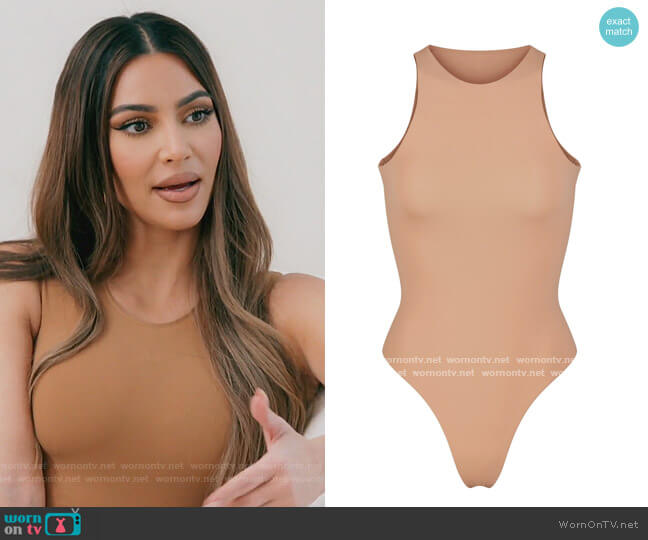 Skims Fits Everyone High Neck Bodysuit worn by Kim Kardashian on Keeping Up with the Kardashians