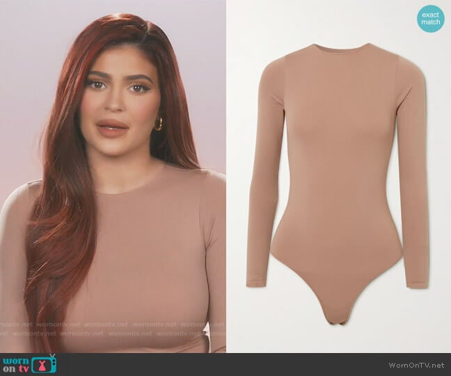 Skims Essential Crew Neck Thong bodysuit worn by Kylie Jenner on Keeping Up with the Kardashians