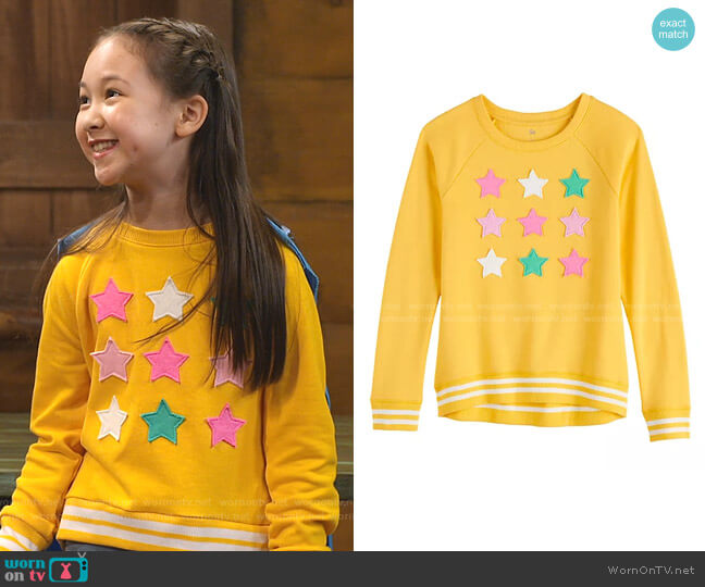 SO Long Sleeve Raglan Crew Graphic Sweatshirt
