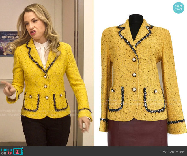 St John Collection Tweed Jacket worn by Georgina Meriwether (Leslie Grossman) on Love Victor