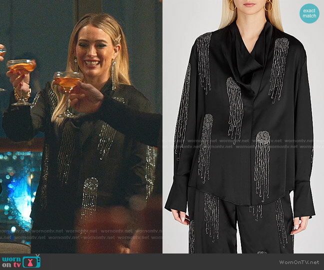 Stella McCartney Amabella Blouse worn by Kelsey Peters (Hilary Duff) on Younger