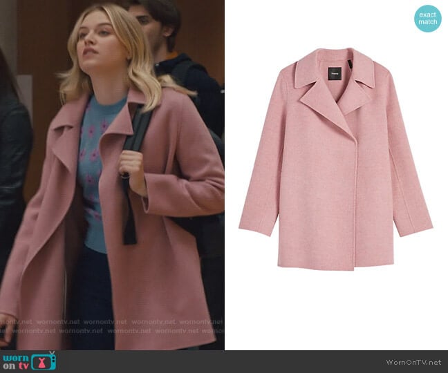 Theory Double-Faced Overlay Coat worn by Grace Knight (Tiera Skovbye) on Nurses