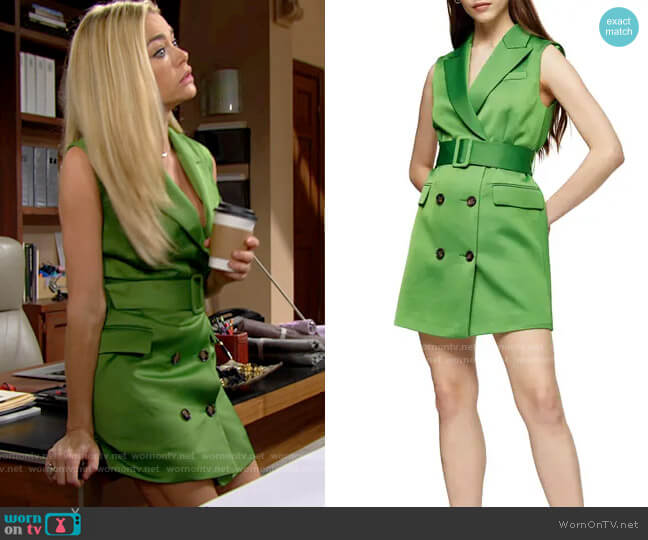 Topshop Satin Sleeveless Blazer Dress worn by Shauna Fulton (Denise Richards) on The Bold and the Beautiful