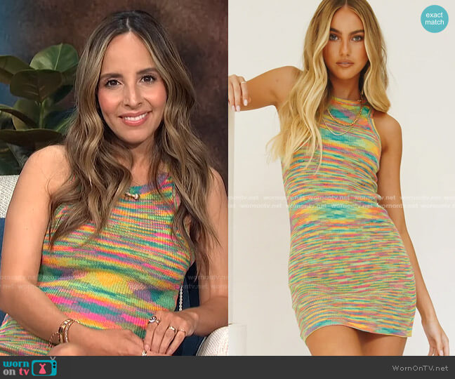 Verge Girl On The Horizon Knit Mini Dress worn by Lilliana Vazquez on E! News