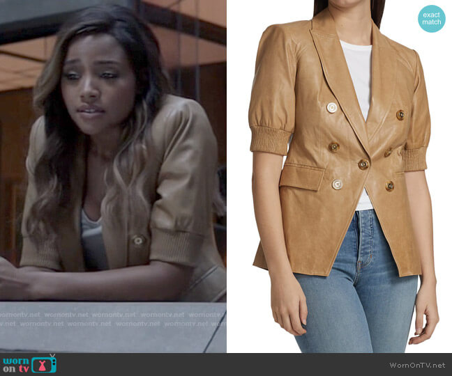 Veronica Beard Edra Leather Blazer worn by Sophie Moore (Meagan Tandy) on Batwoman