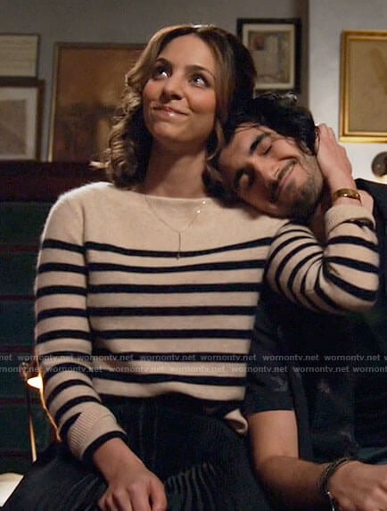 Zari’s striped sweater on Legends of Tomorrow