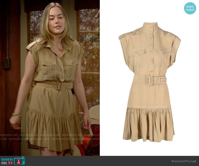 Zimmermann Utility Mini Dress worn by Hope Logan (Annika Noelle) on The Bold and the Beautiful