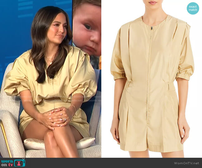 3.1 Phillip Lim Puff Sleeve Taffeta Romper worn by Erin Lim on E! News