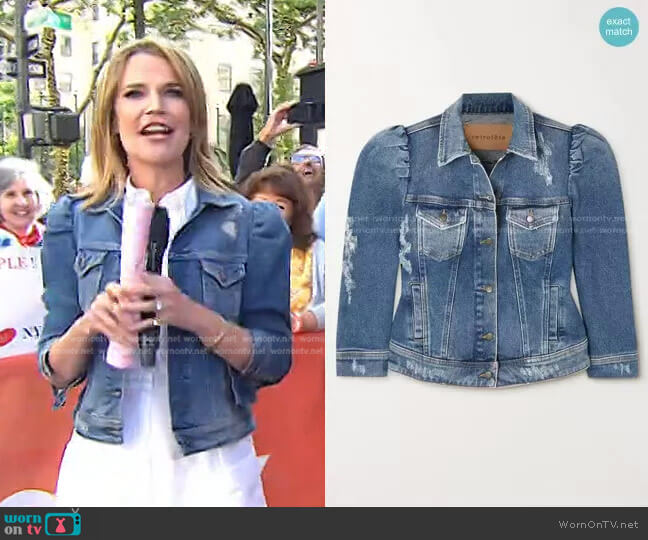 Retrofete Ada Denim Jacket worn by Savannah Guthrie on Today