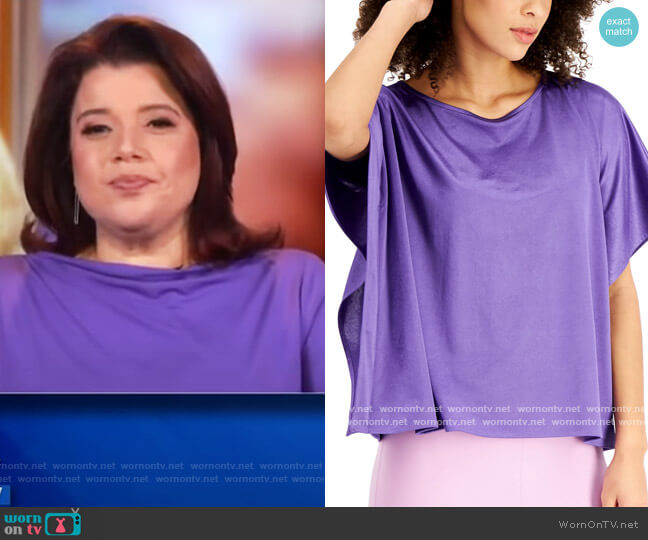 Alfani Draped-Sleeve Top worn by Ana Navarro on The View