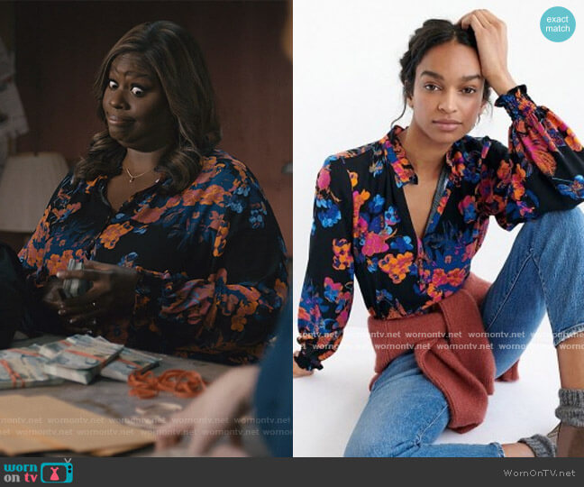 Anthropologie Colette Blouse worn by Ruby Hill (Retta) on Good Girls