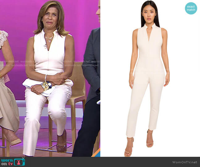 Black Halo Antoinette Sleeveless Jumpsuit worn by Hoda Kotb on Today