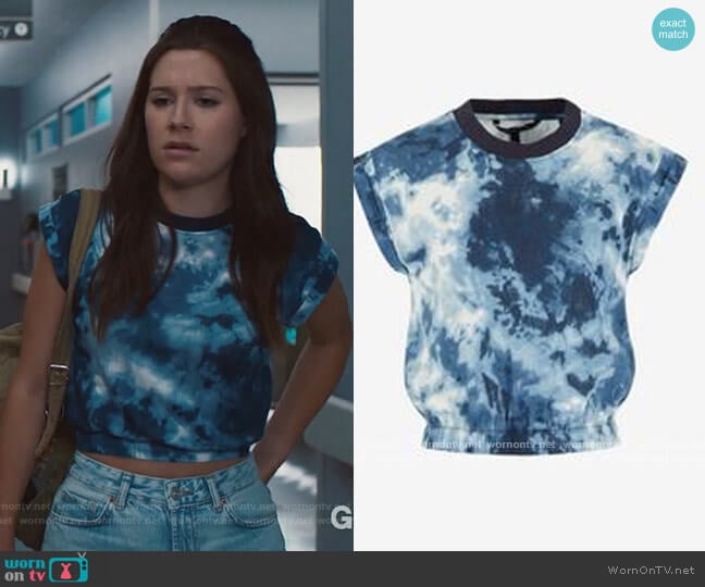 Armani Exchange Sleeveless Tie Dye Top worn by Ashley Collins (Natasha Calis) on Nurses