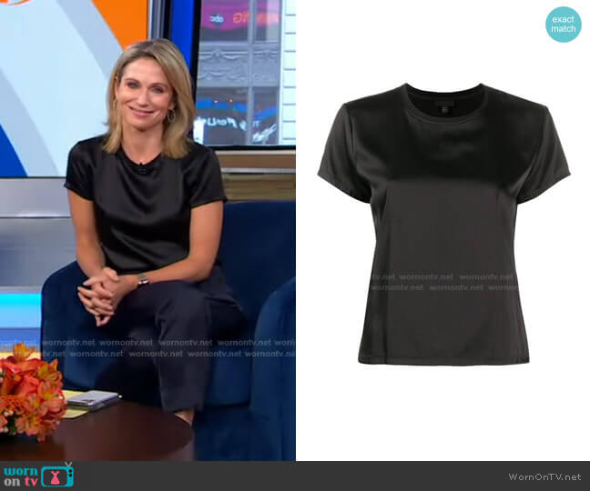 Atm Anthony Thomas Melillo Crew Neck T-Shirt worn by Amy Robach on Good Morning America