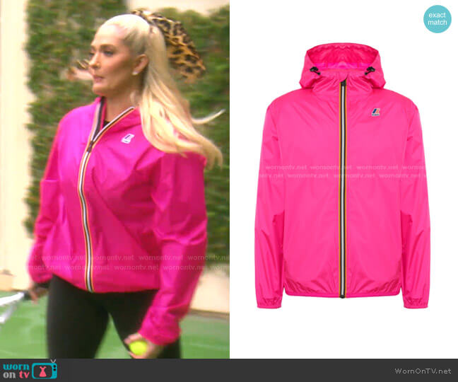 K-Way R&D Front Zip Hooded Jacket worn by Erika Jayne on The Real Housewives of Beverly Hills