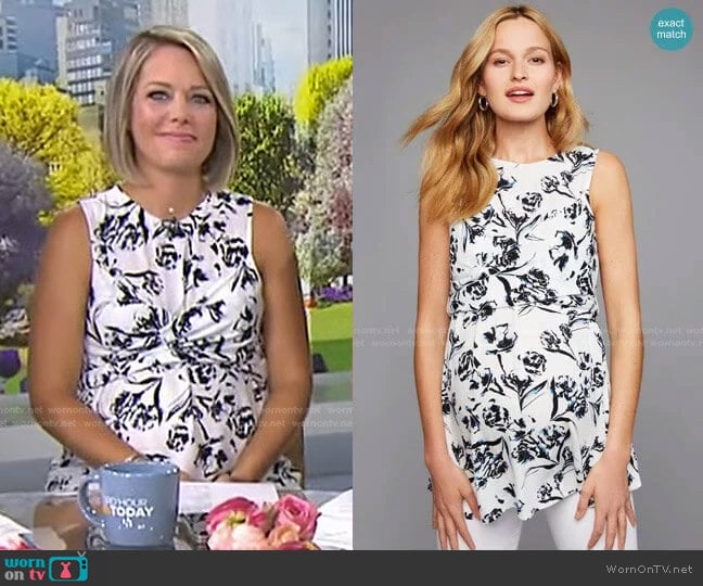 A Pea in the Pod Babydoll Maternity Tank Top worn by Dylan Dreyer on Today
