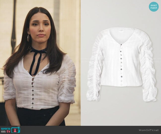 Cami NYC The Gia Blouse worn by Luna La (Zión Moreno) on Gossip Girl