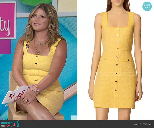 Sandro Cannelle Tweed Mini Dress worn by Jenna Bush Hager on Today