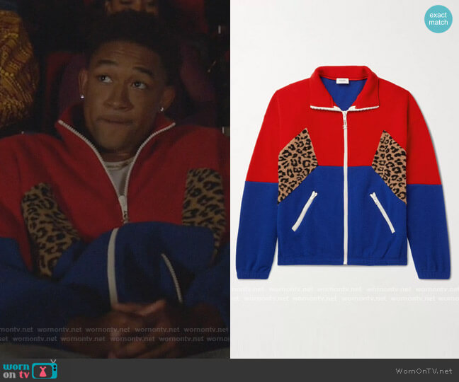 Celine Homme Colour-Block Fleece Track Jacket