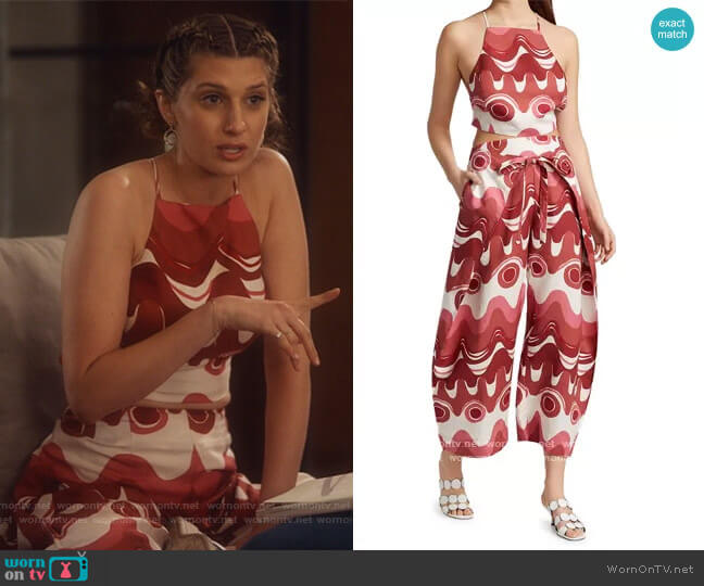 Cult Gaia Joey Wave Cropped Top worn by Nomi Segal (Emily Arlook) on Grown-ish