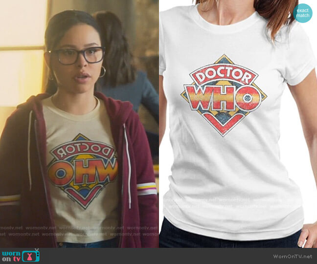 Doctor Who 70's Logo Tee worn by Mariana Foster (Cierra Ramirez) on Good Trouble