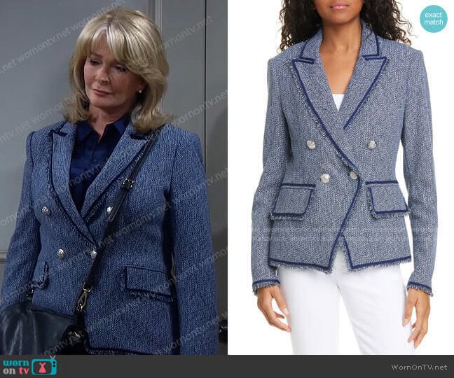 Veronica Beard Frisco Tweed Jacket worn by Marlena Evans (Deidre Hall) on Days of our Lives