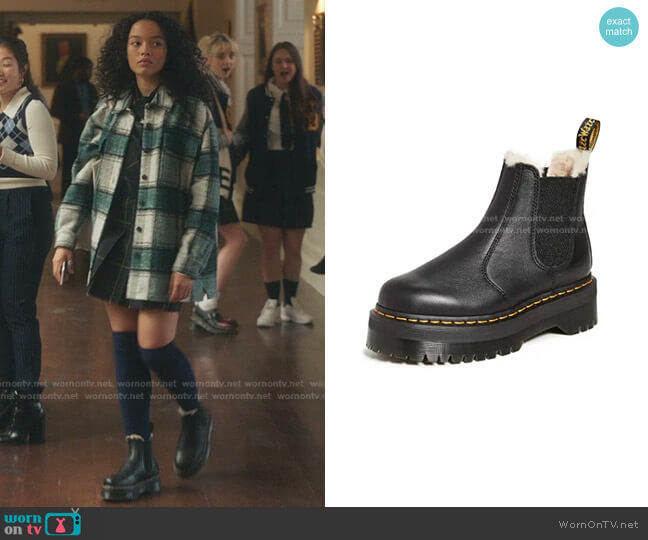 Dr. Martens 2976 Quad Faux Fur Lined Boot worn by Zoya Lott (Whitney Peak) on Gossip Girl