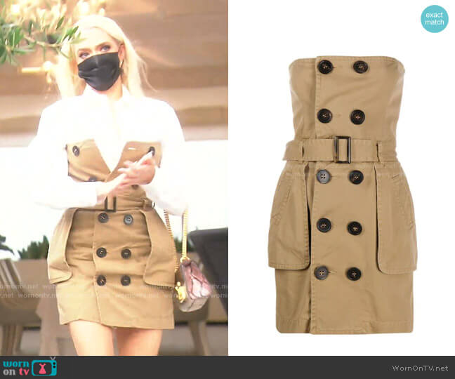 Dsquared2 Belted Mini Dress worn by Erika Jayne on The Real Housewives of Beverly Hills