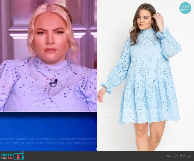 Eloquii Eyelet Easy Dress worn by Meghan McCain on The View