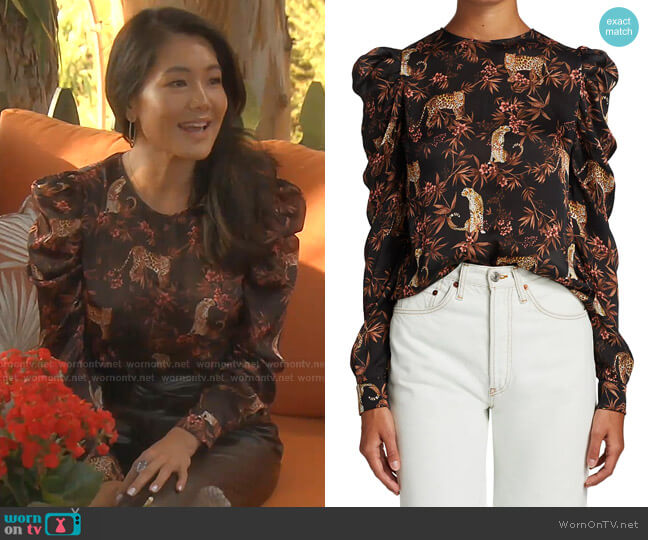 Generation Love Evangeline Puff-Sleeve Blouse worn by Crystal Kung Minkoff on The Real Housewives of Beverly Hills