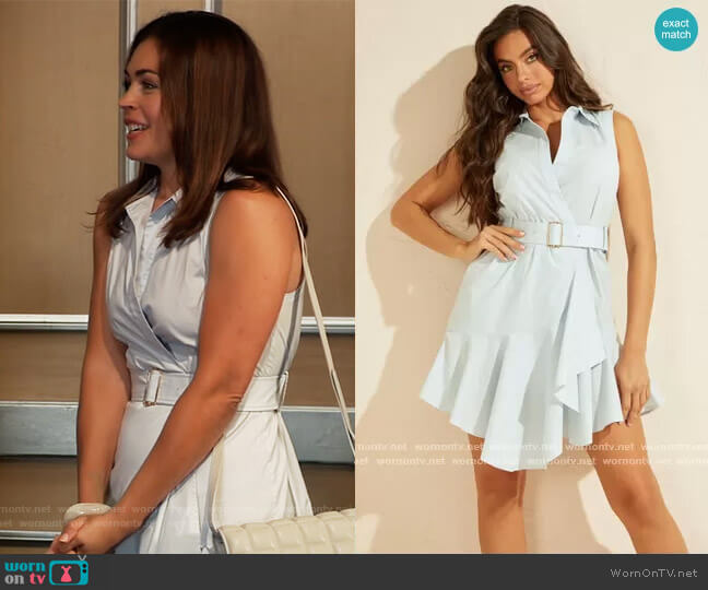 Guess Yara Poplin Dress worn by Britt Westbourne (Kelly Thiebaud) on General Hospital