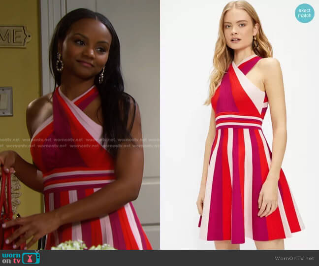Ted Baker Hadliy Dress worn by Chanel Dupree (Raven Bowens) on Days of our Lives