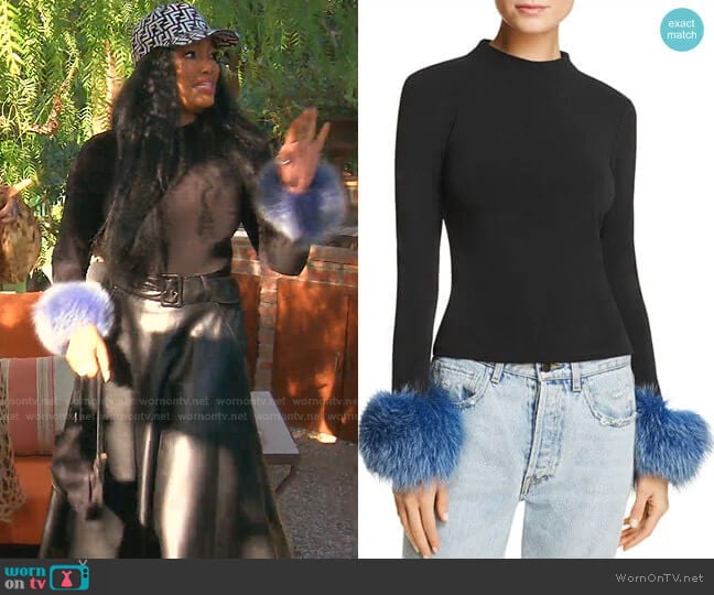 Alice + Olivia Haylen Top worn by Garcelle Beauvais on The Real Housewives of Beverly Hills