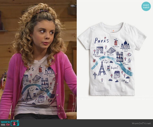 J. Crew Short-sleeve Paris T-shirt worn by Destiny Baker (Mallory James Mahoney) on Bunkd