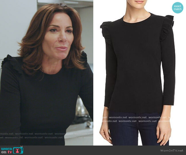 Kate Spade Ruffle Sweater worn by Luann de Lesseps on The Real Housewives of New York City